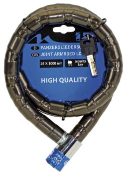 Zár kulcsos páncél 24x1000 mm füstszínű M-Wave
