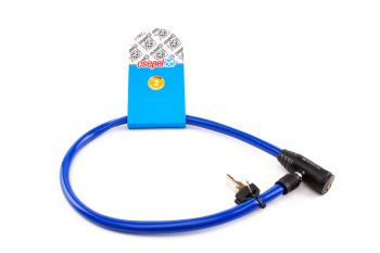 Kábelzár kulcsos 10x600mm M-Wave, kék