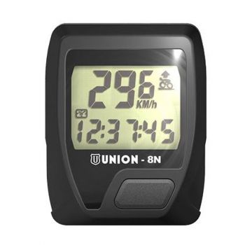 Kilométeróra 8 funkciós Union-8N fekete vezetékes