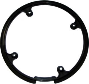 Hajtóművédő, 4 csavaros, 42-44T 142 mm, fekete