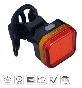 Hátsó lámpa USB Velotech PRO Quad 120 lumen