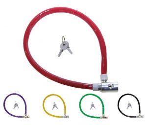 Zár kábel 60cm színes kulcsos M-Wave