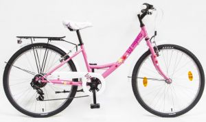 Schwinn Csepel Flora 24 col 6 sebességes kerékpár Rózsaszín